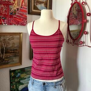 st eve red blue white striped tank top